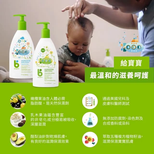 【甘尼克寶貝】新手爸媽呵護寶寶嚐新組(嬰兒沐浴幕斯473ml x 保濕潤膚乳266ml)