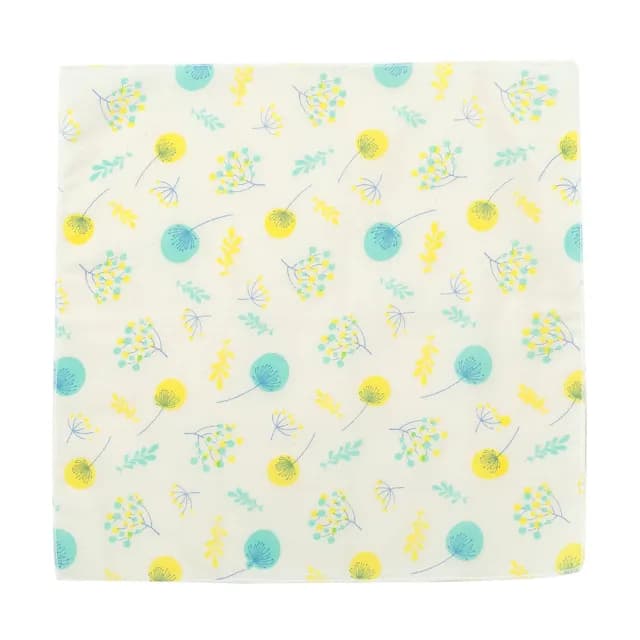 【NEW STAR】9入100%有機棉二重紗純棉紗布方巾口水巾微風花園蒲公英(台灣製造 彌月禮物 寶寶 待產包)