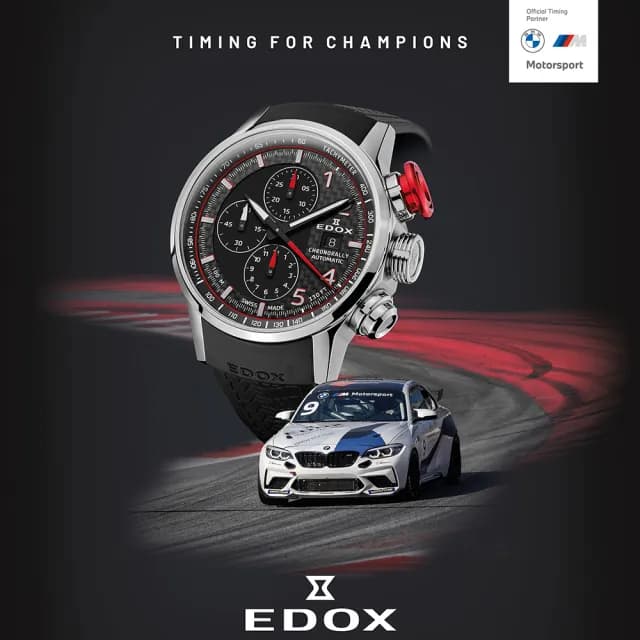 【EDOX 伊度】全球限量 BMW M MOTORSPORT 官方三眼計時賽車手錶 送禮 禮物 推薦(E01129.TRCA.NCAR)