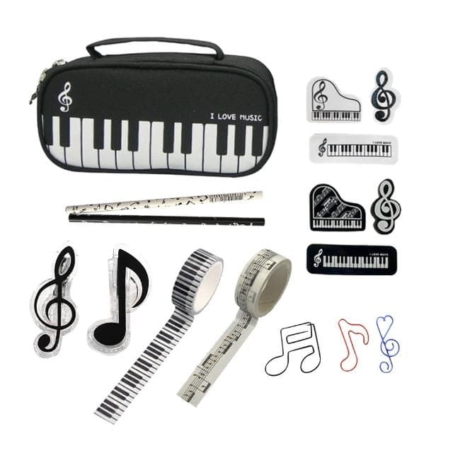 【KM MUSIC】音符造型文具組 音符造型文具組(文具組 兒童文具組 文具團購 文具 具 禮物 生日禮物 獎品)