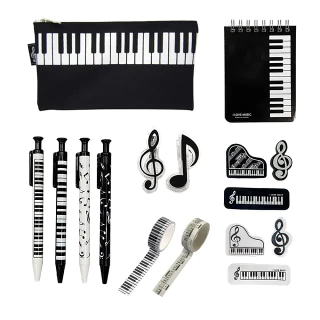 【KM MUSIC】音符造型文具組 音樂造型文具組 音符造型(文具組 文具團購 文具 禮物 生日禮物 獎品)
