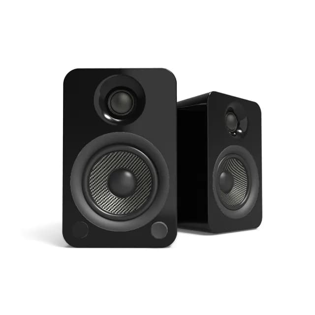 【Kanto】YU4 藍牙立體聲書架喇叭(亮面黑)