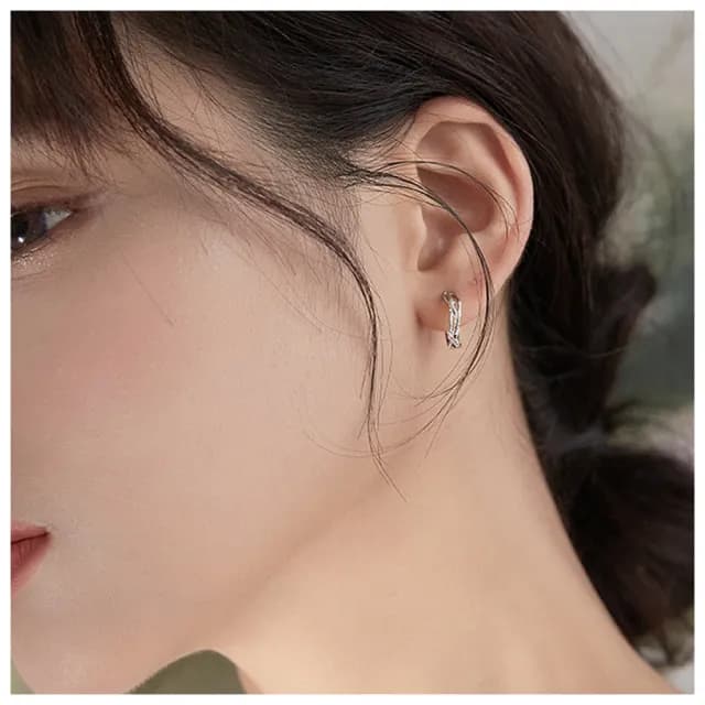 【HaNA 梨花】sSIMPLE．荊棘耳圈耳扣(針式耳環 耳飾 耳圈 耳釘 耳扣)