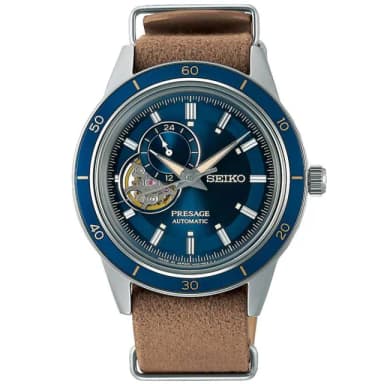【SEIKO 精工】Presage Style60’s 復古風 開芯機械腕錶 母親節 禮物 推薦(SSA453J1/4R39-01A0B)