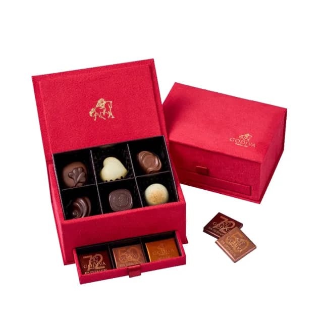 【GODIVA】巧克力紅色珠寶禮盒12顆裝(生日禮)