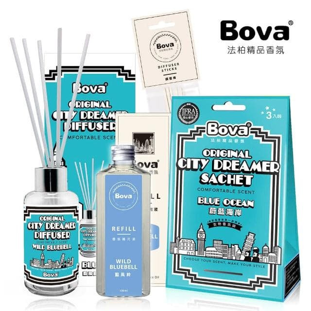 【Bova 法柏精品香氛】城市夢想家室內擴香系列香氛禮盒(附禮袋+卡片 交換禮物 聖誕禮物)