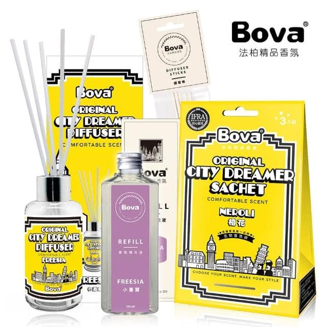 【Bova 法柏精品香氛】城市夢想家室內擴香系列香氛禮盒(附禮袋+卡片 交換禮物 聖誕禮物)