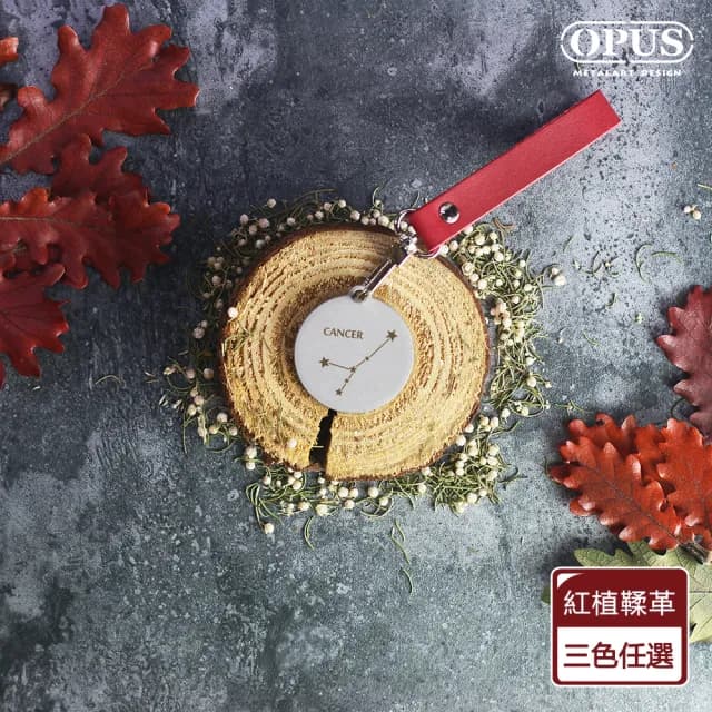 【OPUS 東齊金工】不鏽鋼鑰匙圈吊飾 / 金屬圓牌皮飾扣環 / 父親節禮物推薦(當貓咪變身巨蟹座)
