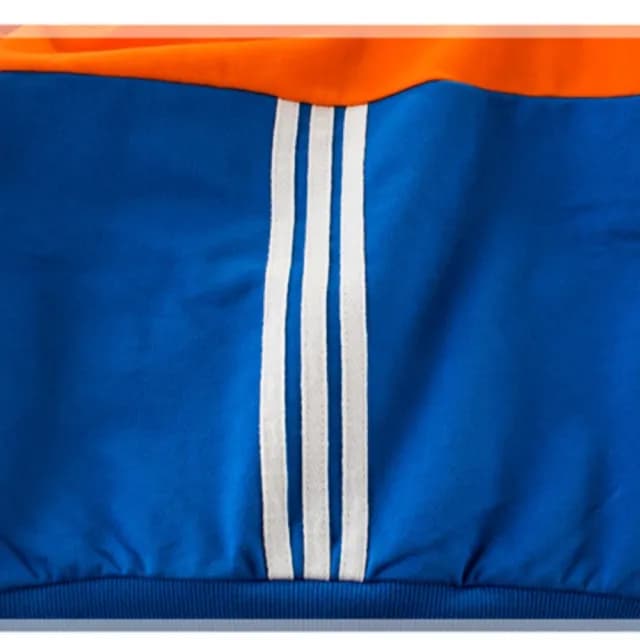 【橘魔法】拚色條紋毛圈連帽拉鍊長袖外套+運動長褲(套裝 大童 男童 女童 兒童 童裝)