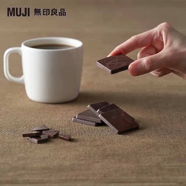 【MUJI 無印良品】薄片 72%黑巧克力(3入組)