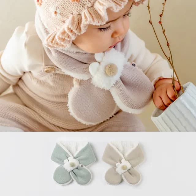 【Happy Prince】韓國製 Boba雪絨內裡嬰兒童圍巾(保暖寶寶圍脖圍兜口水巾)