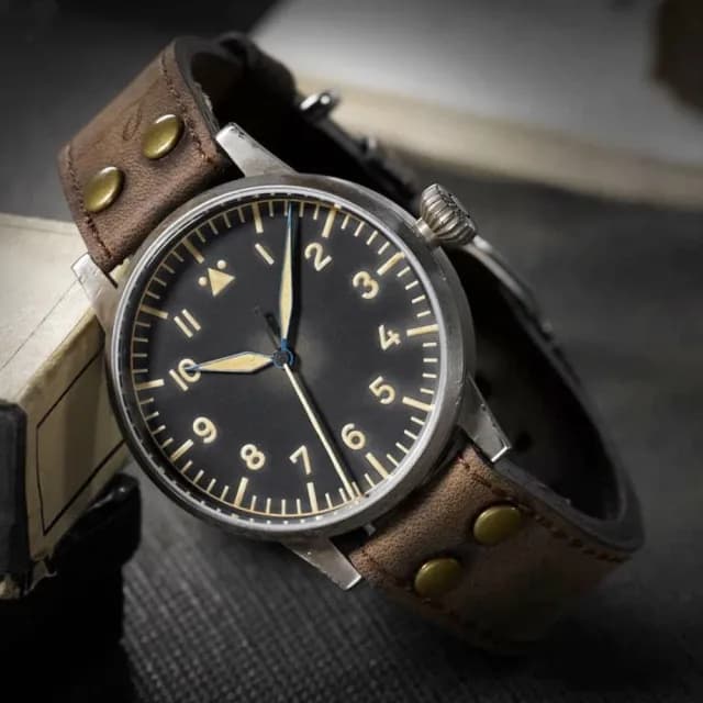 【Laco 朗坤】861933 夜光自動復古機械錶 傳家寶系列(男錶 軍錶 機械錶 45mm)