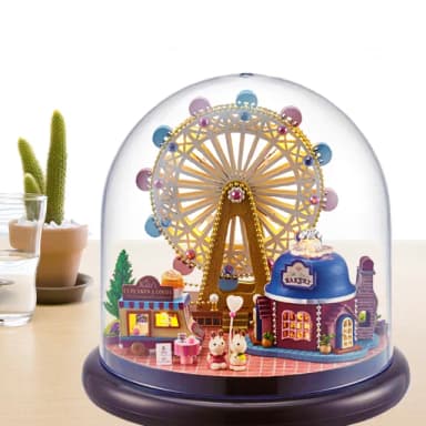 【半島良品】夢幻DIY小屋精緻迷你小夜燈/幸福吧摩天輪(畢業禮物 聖誕禮物 生日禮物 交換禮物)