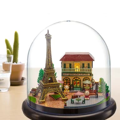 【半島良品】夢幻DIY小屋精緻迷你小夜燈/浪漫巴黎(畢業禮物 聖誕禮物 生日禮物 交換禮物)