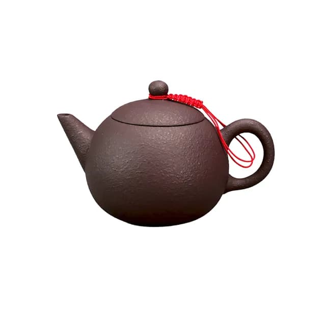 【台灣製造 鶯歌陶藝之美】柚皮大圓珠壺 300ml(茶具 茶壺朱泥 圓珠 西施 紫砂 段泥 泡茶壺 茶杯)