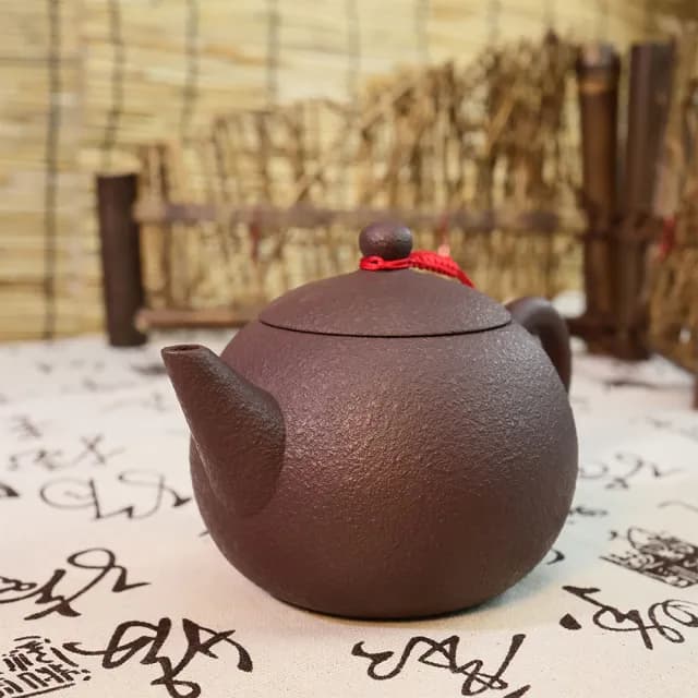 【台灣製造 鶯歌陶藝之美】柚皮大圓珠壺 300ml(茶具 茶壺朱泥 圓珠 西施 紫砂 段泥 泡茶壺 茶杯)