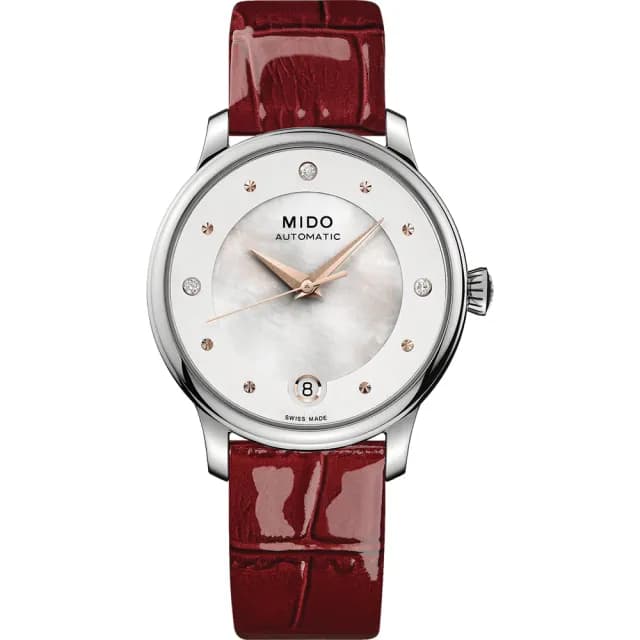 【MIDO 美度】官方授權 BARONCELLI 永恆系列機械女錶 套錶組 手錶 禮物 推薦(M0392071610600)