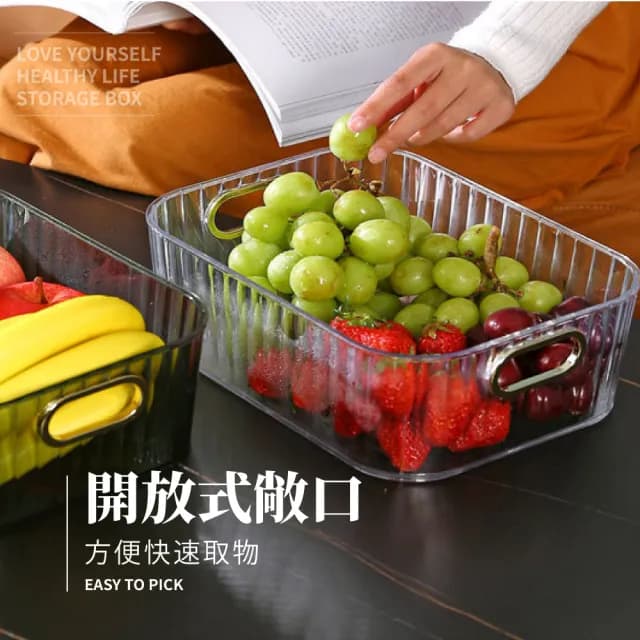 【整齊擺放】輕奢風透明桌面收納盒(收納籃 雜物收納 浴室收納 化妝品收納 保養品收納 手提收納盒)