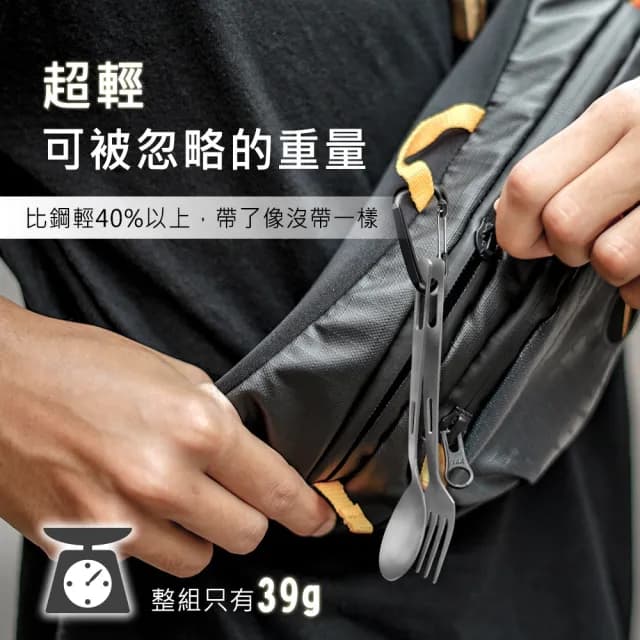 【Beroso 倍麗森】鈦合金環保露營餐具組-筷子湯匙叉子套組(環保餐具/旅遊便攜餐具/雙11)