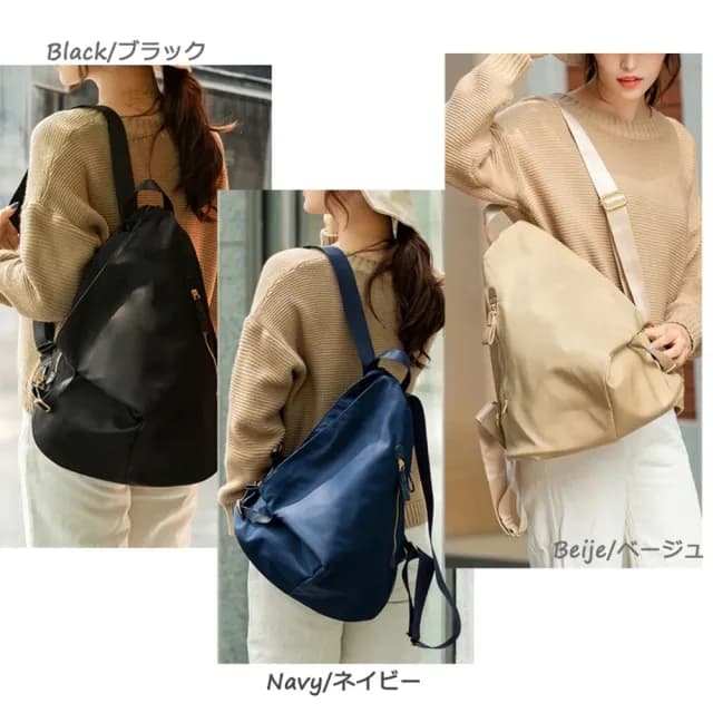 【米蘭精品】現貨+預購 後背包尼龍雙肩包(防水大容量輕便耐磨女包包母親節情人節生日禮物3色74cr11)