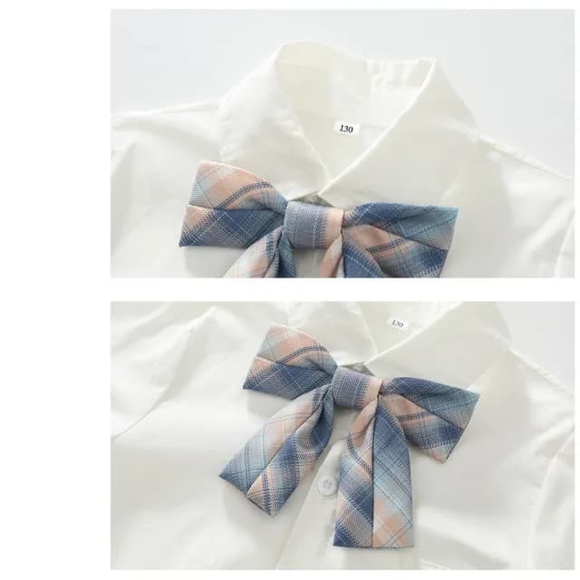 【小衣衫童裝】女童三件套偶像學院風秋款格子裙套裝(1110912)