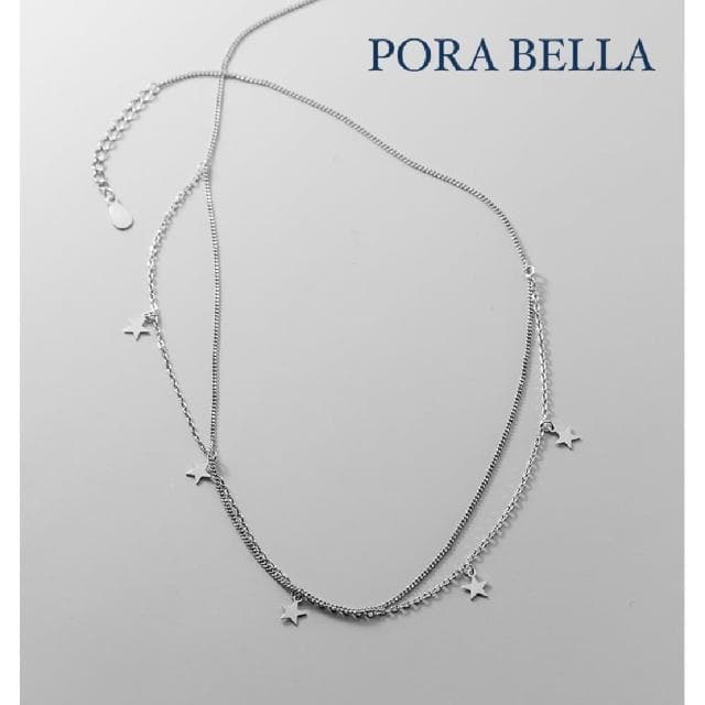 【Porabella】925純銀星星雙鍊項鍊 小眾設計款ins風 情人節禮物 生日禮物  Necklace