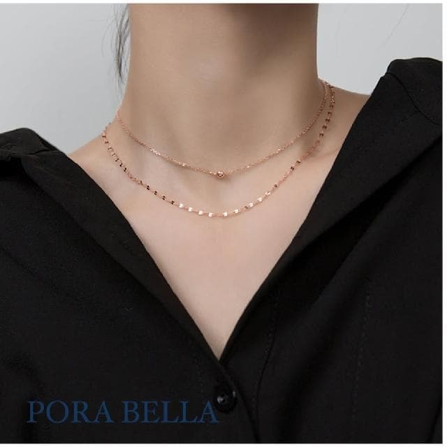 【Porabella】925純銀頸鍊鎖骨項鍊 小眾設計款ins風 情人節禮物 生日禮物  Necklace