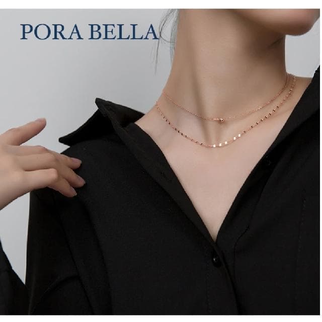 【Porabella】925純銀頸鍊鎖骨項鍊 小眾設計款ins風 情人節禮物 生日禮物  Necklace