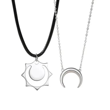 【米蘭精品】現貨+預購 925純銀項鍊情侶對鍊(日月之戀太陽月亮生日聖誕節交換禮物74cj74)