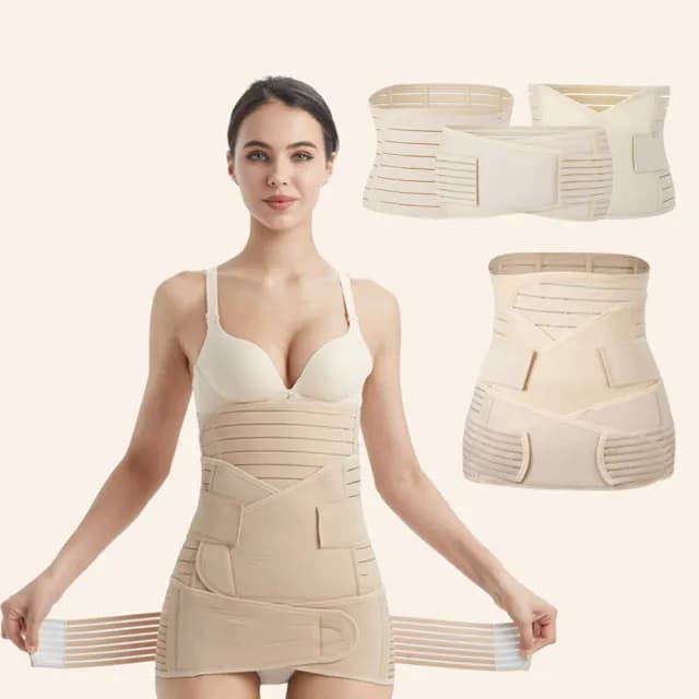 【YUNMI】孕婦產後粘貼型束腰帶 收腹帶 盆骨帶 收胃帶 三件套(生日禮物)
