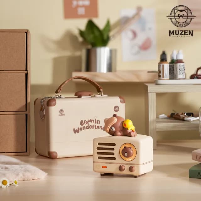 【MUZEN】LINE聯名 OTR Metal 藍牙喇叭收音機-熊大晚安珍藏版(獨家超萌BROWN SALLY莎莉 新年)