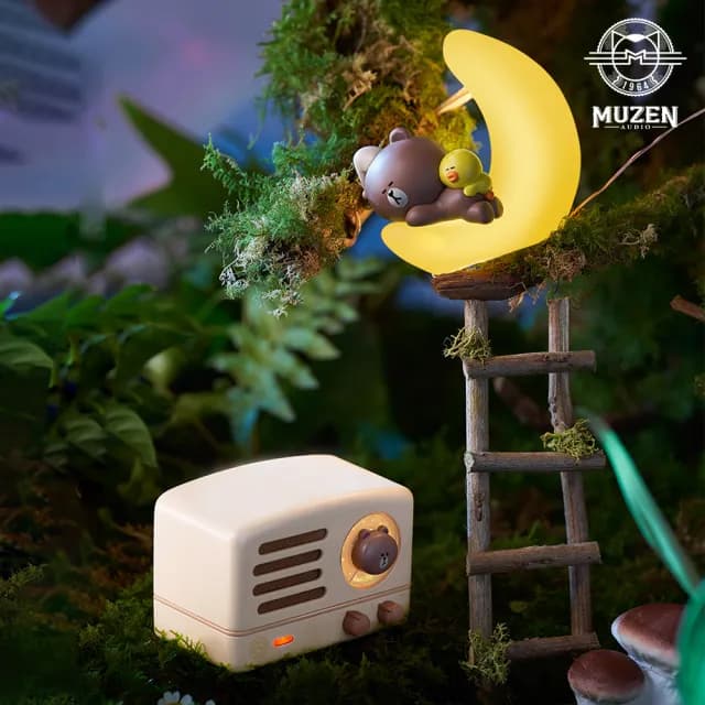 【MUZEN】LINE聯名 OTR Metal 藍牙喇叭收音機-熊大晚安珍藏版(獨家超萌BROWN熊大 藍牙喇叭 新年)