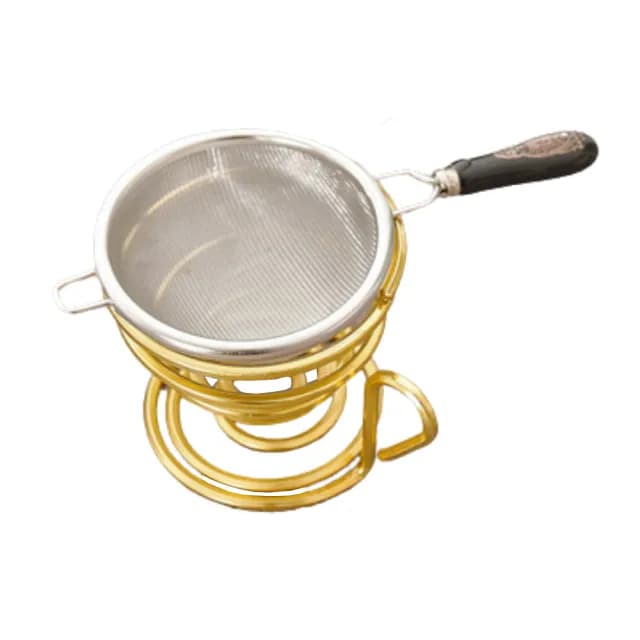 【PUSH!】PUSH!品茗喝茶具日式不銹鋼茶漏器茶濾配底座茶道配件(茶漏套裝組小號T15-1)