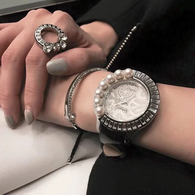 【Galtiscopio 迦堤】弦美珍珠系列 優雅腕錶 / 42mm 畢業禮物 送禮 推薦(AP16SS001BLS)