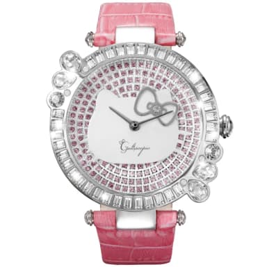 【Galtiscopio 迦堤】夢幻旋轉 Im Hello Kitty 水晶腕錶 / 48mm 畢業禮物 送禮 推薦(MGKYSS223PLS)