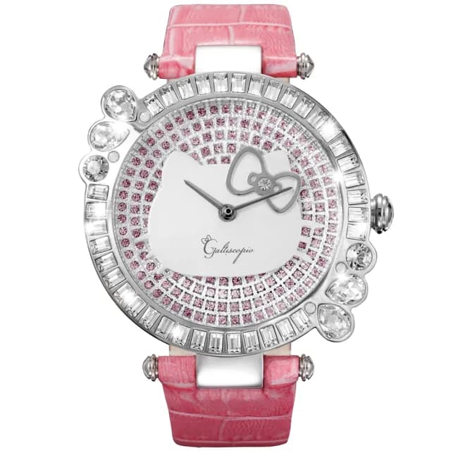 【Galtiscopio 迦堤】夢幻旋轉 Im Hello Kitty 水晶腕錶 / 48mm 畢業禮物 送禮 推薦(MGKYSS223PLS)