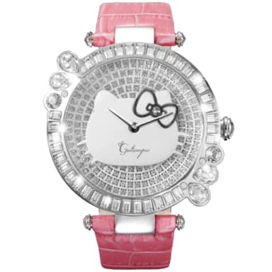 【Galtiscopio 迦堤】夢幻旋轉 Im Hello Kitty 水晶腕錶 / 48mm 畢業禮物 送禮 推薦(MGKYSS001PLS)