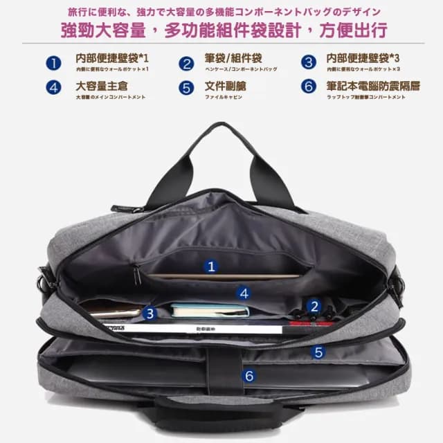 【Parkour X】父親節禮物 日式質感雙肩4Ways超大容量電腦包(後背包 側背包 公事包)