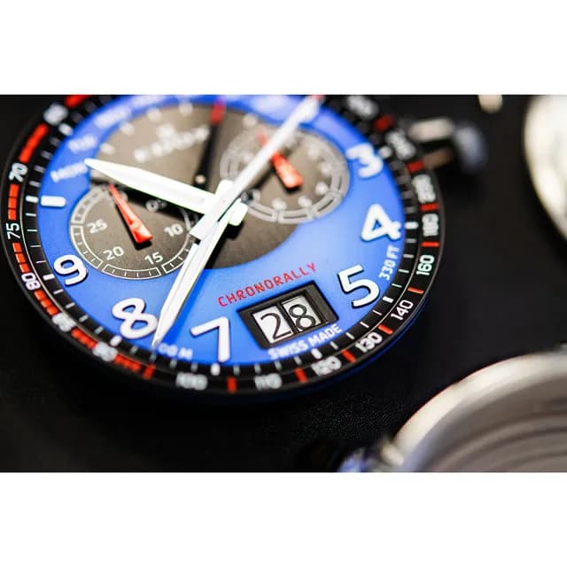 【EDOX 伊度】限量賽車錶 BMW M MOTOSPORT  賽車計時石英錶/48mm 送禮 禮物 推薦(E38001.TINR.BUDN)