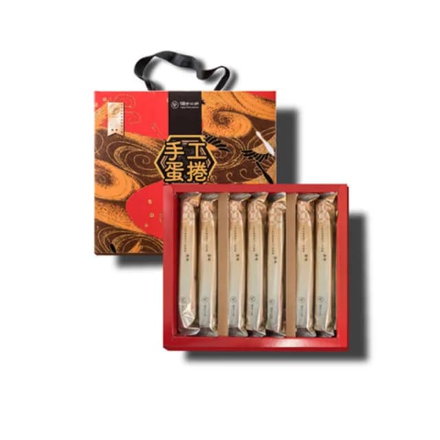 【信手工坊】春漾蛋捲禮盒/308g×3盒組(原味蛋捲×7、芝麻蛋捲×7)