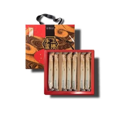 【山日初/信手工坊】春漾蛋捲禮盒/308g×3盒組(原味蛋捲×7、芝麻蛋捲×7)