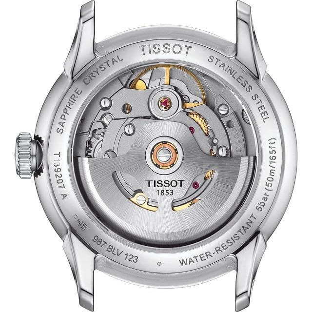 【TISSOT 天梭 官方授權】杜魯爾系列動力80小時機械女錶-銀/34mm 送禮 禮物 推薦(T139.207.11.031.00)