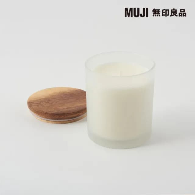 【MUJI 無印良品】附杯芬香蠟燭.柑橘香味/200g