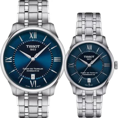 【TISSOT 天梭】杜魯爾動力80小時機械對錶 情侶手錶 母親節 禮物 送禮(T1398071104800+T1392071104800)