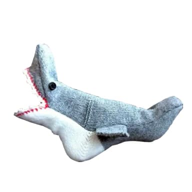 【童趣襪 鯊魚襪 卡通襪】鯊魚咬腳襪 逗趣！可愛！(有趣 好玩 送禮 交換禮物 高恥度 療癒小物 棉襪)