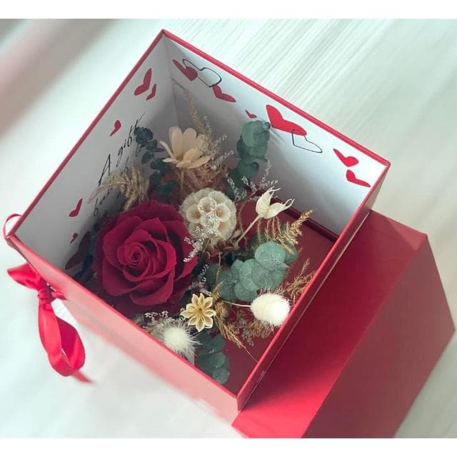【OSTARA FLORIST 奧斯塔拉花藝】紅心皇后永生花禮盒(永生花、乾燥花、花禮、情人節、節日、紀念日)