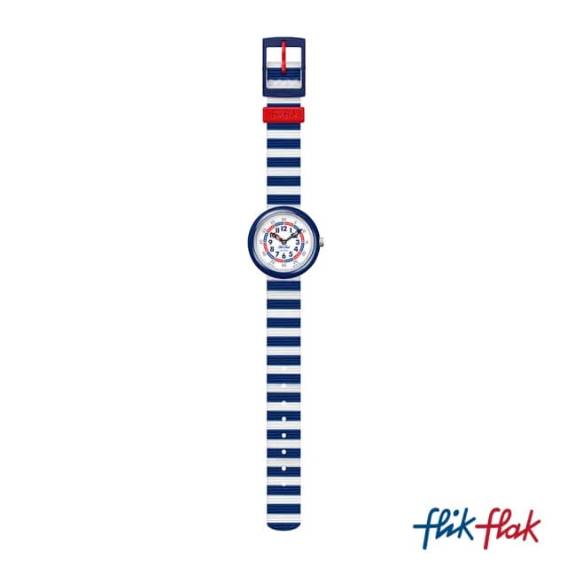 【Flik Flak】兒童手錶 LITTLE BOAT /靜音無秒針/兒童禮物/安全防水/瑞士製造 FBNP193(31.85mm)