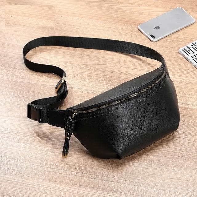 【米蘭精品】現貨+預購 胸包真皮腰包(百搭簡約牛皮斜背男女包包父親節禮物74ee19)