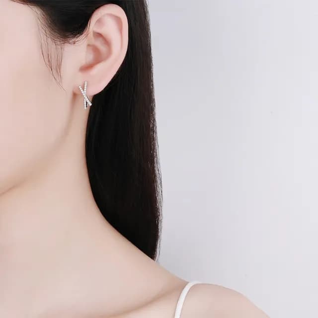 【巴黎精品】現貨+預購 莫桑鑽石耳環925純銀耳環耳針銀飾(0.28克拉女飾品配件母親節情人節禮物v1ae52)