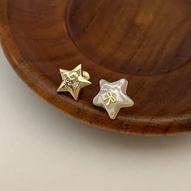 【NDM 南大門】耀眼之星  耳針穿式耳環耳釘耳骨環 耳飾925銀針(1對入)